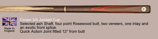 1143 - Crown 3/4 Jointed Cue