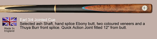 1383 - Earl 3/4 Jointed Cue
