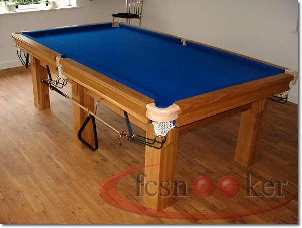 9 foot Traditional in Oak with Blue Cloth